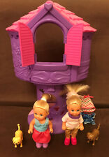 SIMBA EVI LOVE TOY BUNDLE: RAPUNZEL TOWER, 2 DOLLS, 2 DOGS, CLOTHING ,ACESSORIES