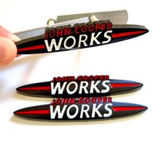 3x 9cm BLACK WHITE JOHN COOPER