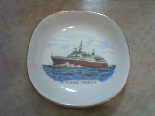 Vintage viking ferries pin - viking,