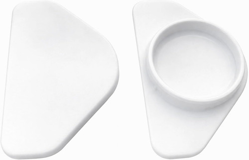 White winged hinge screw - white, &