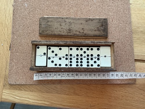 Vintage domino set wooden - domino,