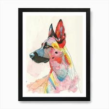 Beauceron Dog Watercolour