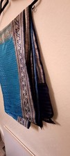 Indian Katan Sari - Blue Gold