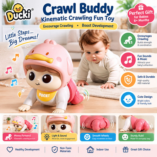 Musical crawling baby - musical, toy