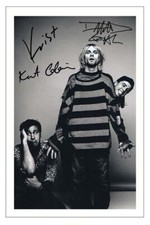 NIRVANA Group Signed Autograph PHOTO Fan Gift Print Kurt Cobain Grohl Kovoselic