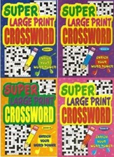 Super Large Print Crosswords 4 Book Set (Super Large Print Crossword 4 Book Set