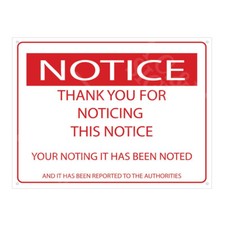 Funny Notice Metal Sign Plaque