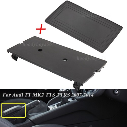 Black rear center armrest pad - black,
