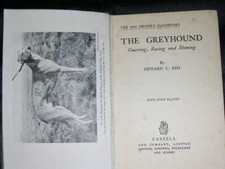 GREYHOUND COURSING RACING SHOWING DOG BOOK BY ASH 1935