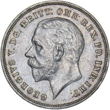 1935 Crown - George V British Silver Coin - Very Nice