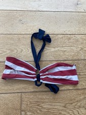 Vintage Banana Moon Y2K Bandeau Halter Neck Bikini Top Size 14