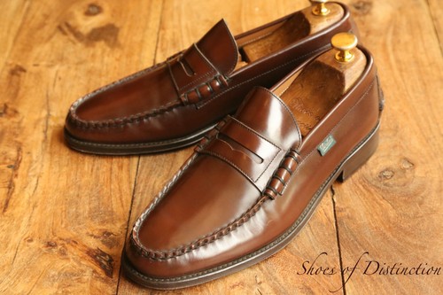 Paraboot brown leather penny - brown,