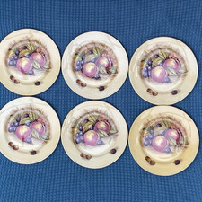 6 x Aynsley & Sons Orchard Gold Side/Bread & Butter Plates by D Jones 6.5" - 1st