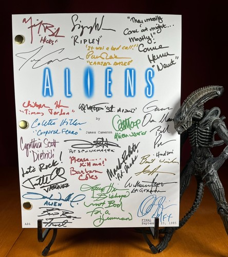 Aliens script signed - script, signed-