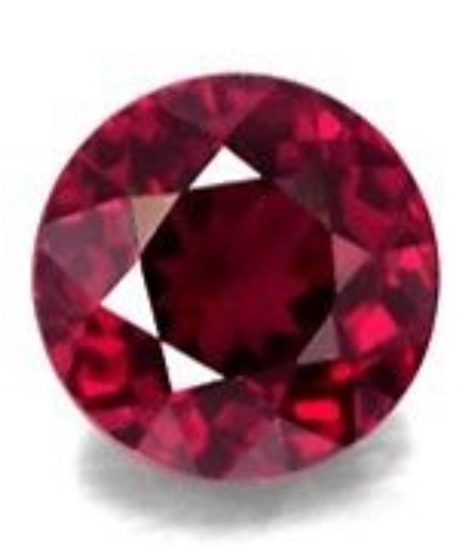 5mm round natural - 1.5mm, ruby