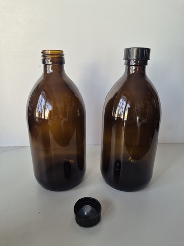 500ml amber brown glass - brown,