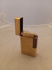 Vintage ST Dupont Ligne 1 Line Gas Lighter Gold Plated Good Working Condition