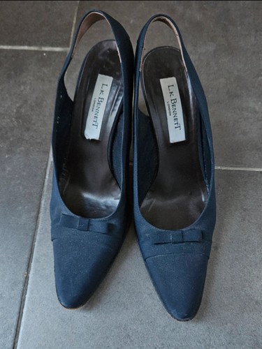 Bennet navy slingback heels - bennet,