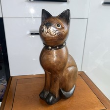 LARGE HEAVY HAND CARVED WOODEN