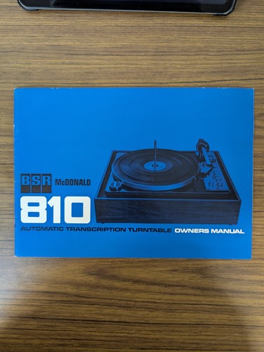 Bsr mcdonald 810 - mcdonald,