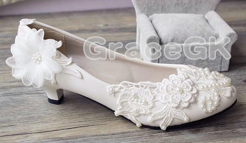 Lace white ivory crystal