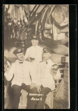 Photo postcard three soldiers