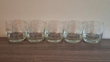 Set of 5 Etched Drinking Glasses Tumblers