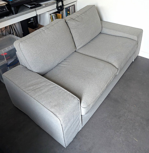Ikea kivik grey seater sofa - ikea,