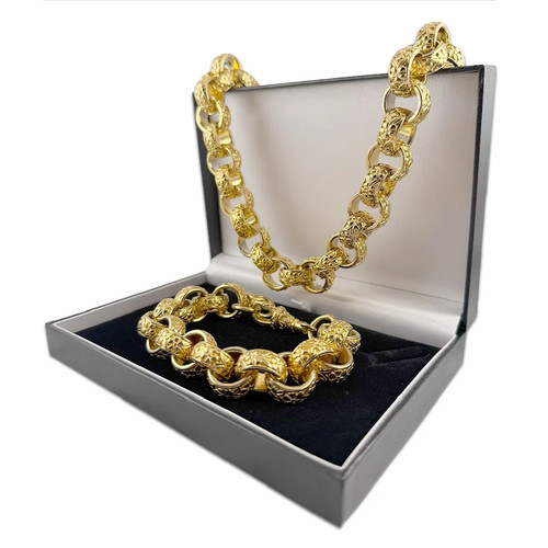 9ct gold 20mm - 20mm, ornate