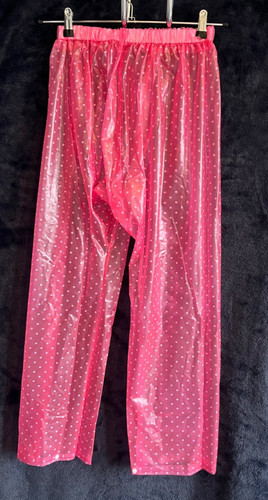 Pink polka dot pvc - dot,