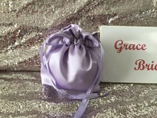 LAVENDER PLAIN DUCHESS SATIN DOLLY BAG  PROM B/MAID FLOWER GIRL*UK MADE/SELLER*