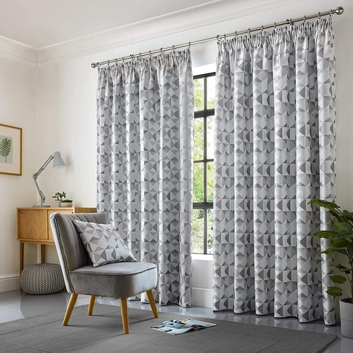 Grey geometric design pair - grey,
