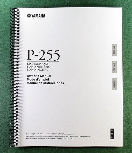 Yamaha 255 instruction - p-255,