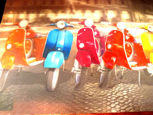 Retro lambretta scooter - lambretta,