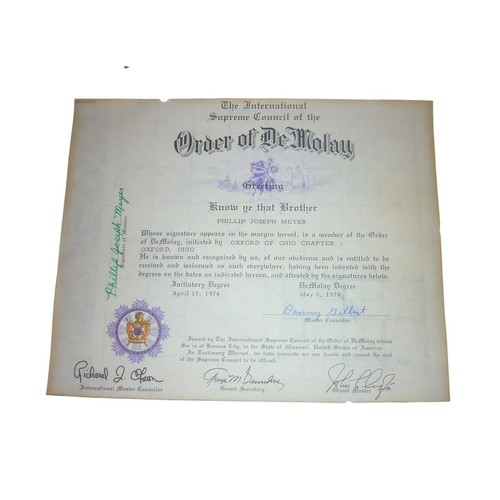 1974 order demolay masonic - of,
