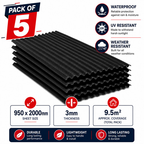 Black corrugated bitumen - corrugated,
