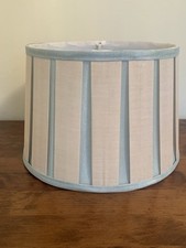 Laura Ashley Home Duck Egg Blue & Beige Silk Pleated Light Shade 29cm