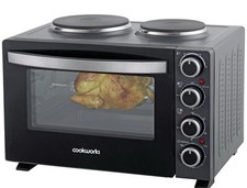 Cookworks 28L Mini Oven with Hob Cooker Grill & Rotisserie oven See Description
