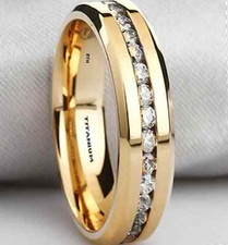 Gold Tone Titanium Wedding