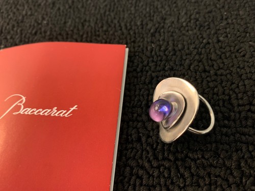 Silver ring and baccarat - silver,