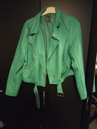 Primark green bikers jacket - green,
