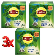Lipton Green Intense Mint Tea Infusion Tea bags 3 x Packs (60 Tea Bags Total)