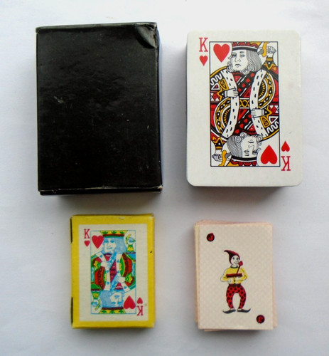 Miniature playing card sets - miniature,