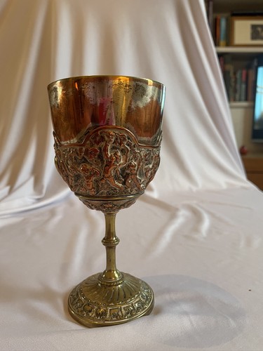 Antique silver plated goblet - silver,