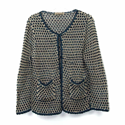 Jigsaw blue beige linen knit - jigsaw, blue/beige