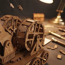 Wooden crane model - crane,