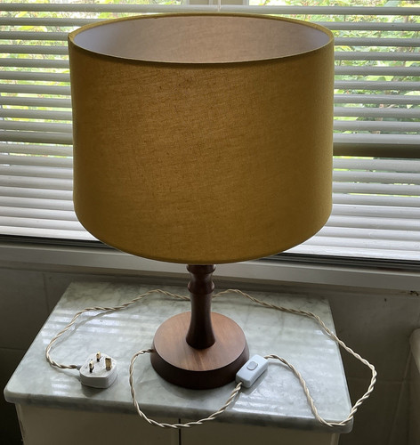 Wood fabric table - &, w/