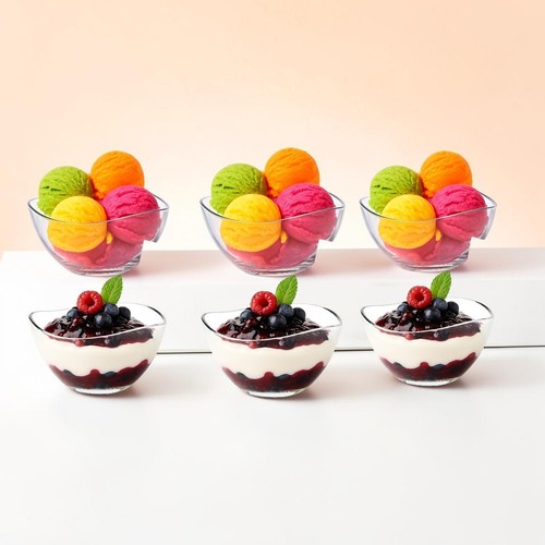 Glass dessert bowls nordic - glass,