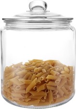 ASelected 4L Glass Storage Jar with Lid – Clear Food Container for Kitchen Use