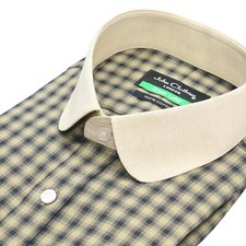 Beige Blue Checkered Peaky